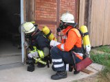 Übung, Gasexplosion zerstört Haus in Wriedel