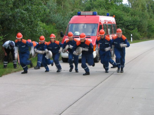 Generalprobe der Jugendfeuerwehr für die Leistungsspange