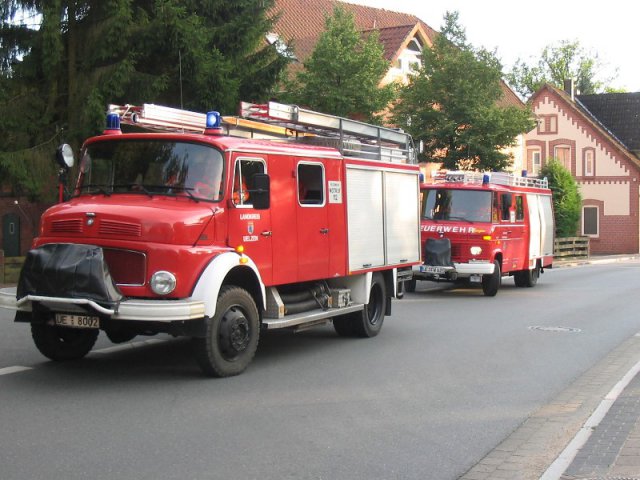 Übung, Gasexplosion zerstört Haus in Wriedel